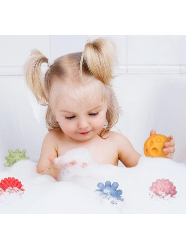 PASTELOWE Piłki Sensorki - 5 piłeczek bez dziurek