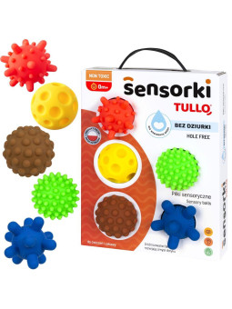 Piłki Sensorki - 5 piłeczek bez dziurek