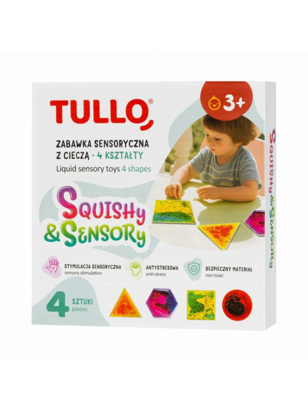 Gniotki, zabawka sensoryczna odstresowująca z cieczą 4 kształty