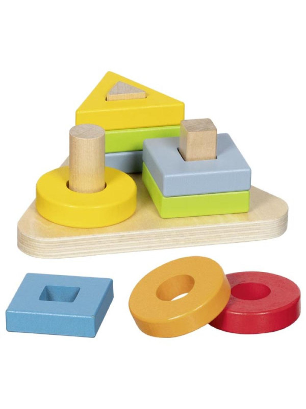 Drewniana układanka sortowanie kolorów Spirala Goki