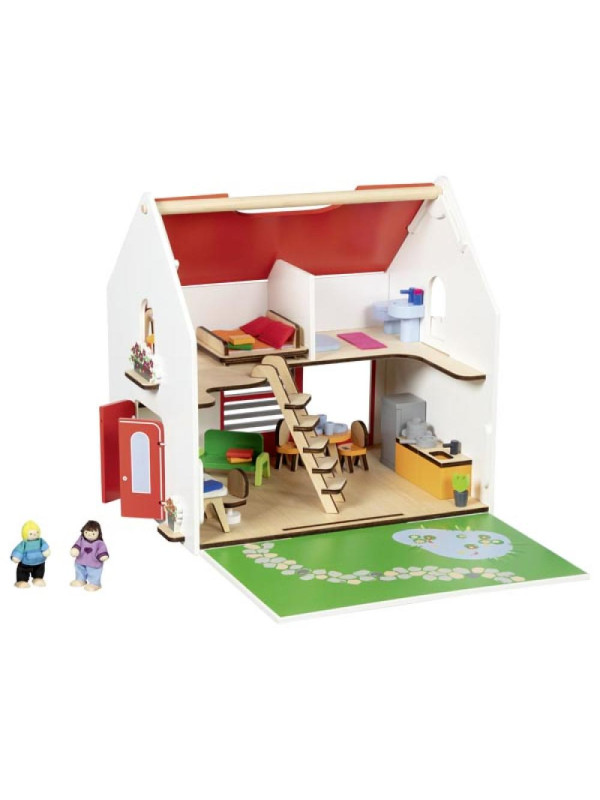 Dwupoziomowy domek dla lalek Eco House 54 el Goki