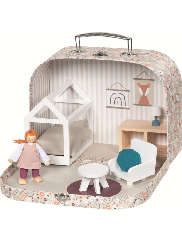 Przenośny Apartament dla lalki w walizce „Paryż” nr 137 Goki