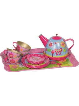 Serwis herbaciany z filiżankami i talerzykami do zabawy dla dzieci Goki