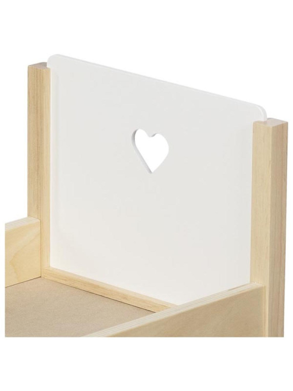 Drewniane Łóżeczko dla lalek Serce Goki