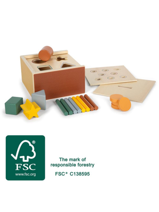 Edukacyjny sorter kształtów i kolorów Montessori Small Foot