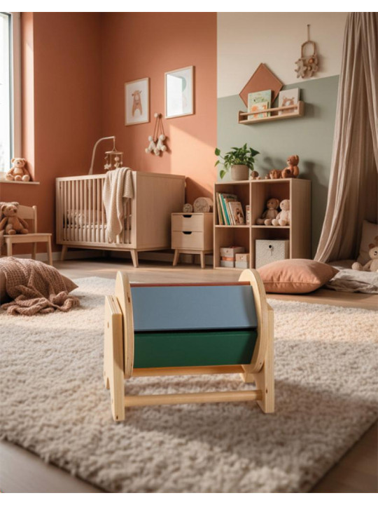 Drewniany bęben obrotowy dla dzieci Montessori Small Foot