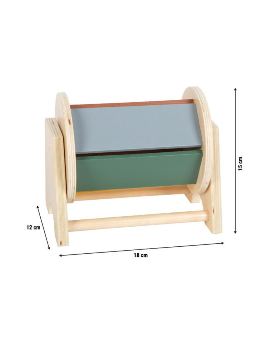 Drewniany bęben obrotowy dla dzieci Montessori Small Foot