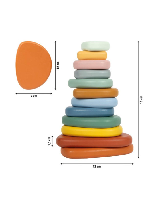 Drewniane kamienie balansujące River Rocks Montessori Small Foot