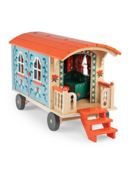 Drewniany wóz podróżny LES MINOUCHKAS 681100