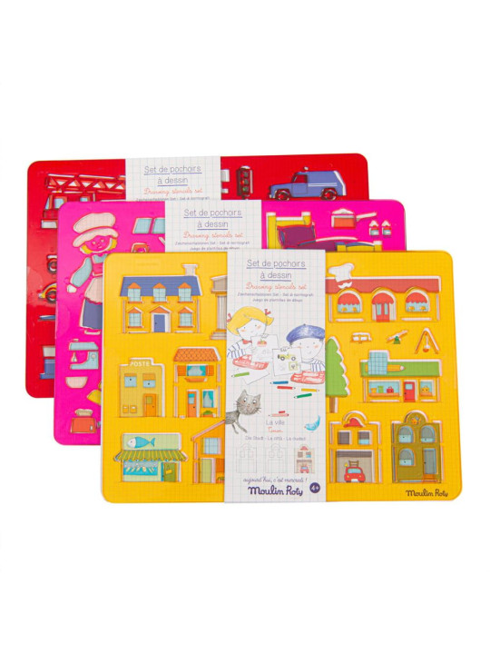 Zestaw 12 plastikowych szablonów 713600