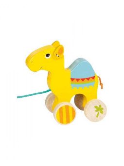 Drewniany Wielbłąd Wiesław do ciągnięcia na sznurku Goki