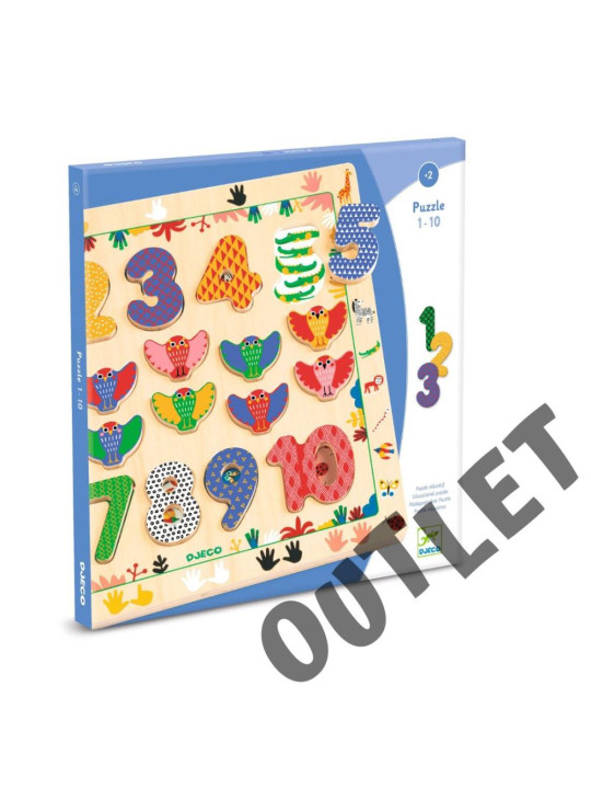 Drewniane puzzle LICZBY 1-10  DJ01809