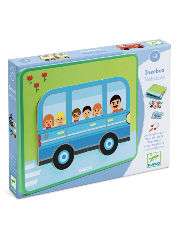 Magnetyczne puzzle Inzebox POJAZDY DJ03074