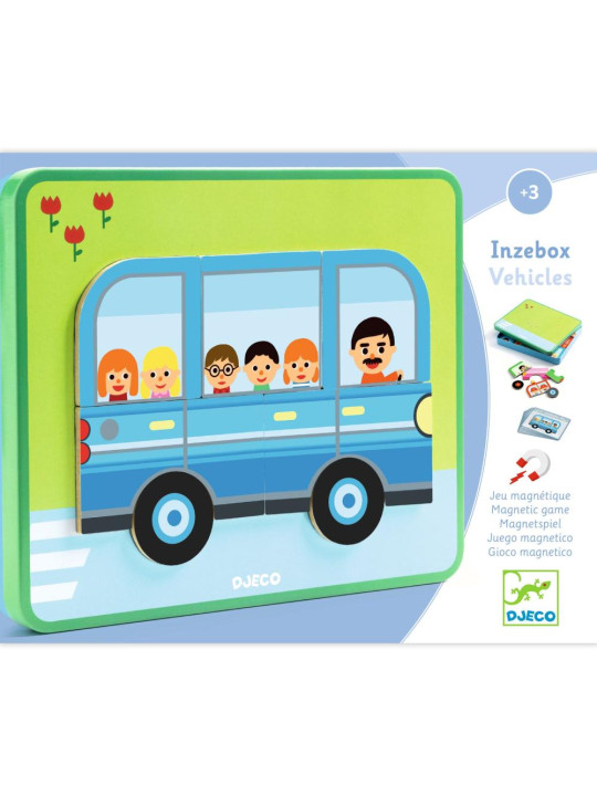 Magnetyczne puzzle Inzebox POJAZDY DJ03074