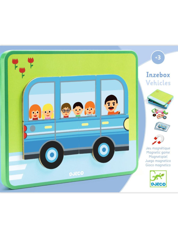 Magnetyczne puzzle Inzebox POJAZDY DJ03074