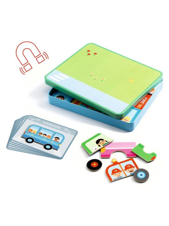 Magnetyczne puzzle Inzebox POJAZDY DJ03074