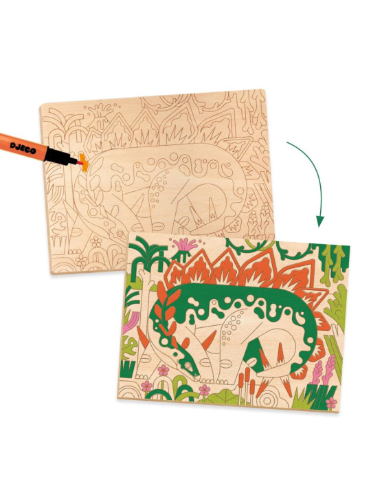 Kolorowanki na drewnie ŚWIAT DINOZAURÓW DJ08739