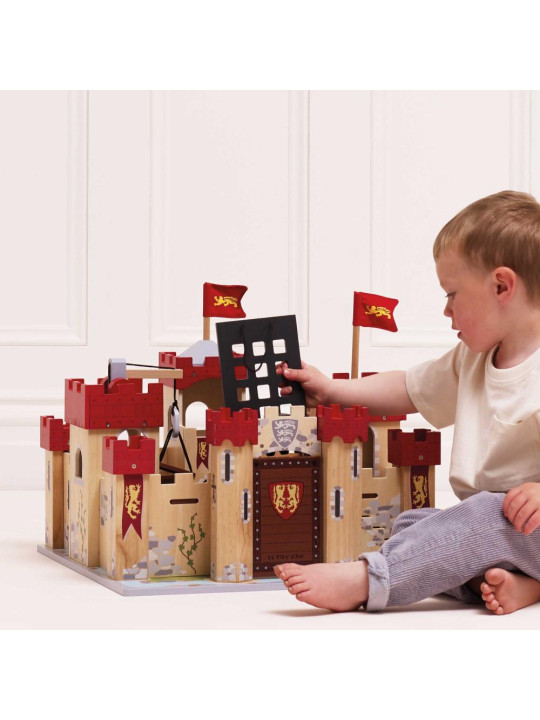 Drewniany zamek Lionheart, zabawka dla dzieci, domek dla lalek, Le Toy Van