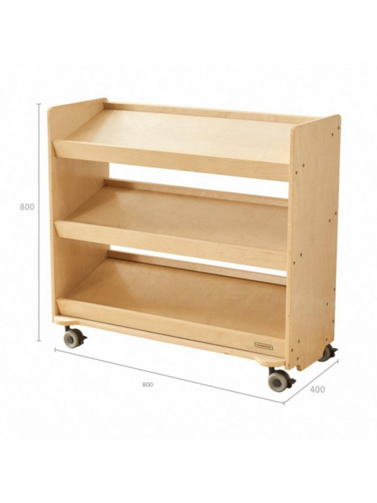 MASTERKIDZ Regał na Kółka - 3 Półki Na Akcesoria Do Tablicy STEM 800H x 800L