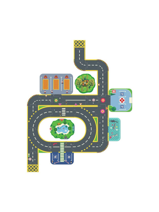 Układanka 3D MIASTO CRAZY MOTORS DJ05499