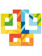 Puzzle geometryczne Goki - Puzzle zabawka montessori  - drewniane puzzle do układania