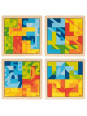 Puzzle geometryczne Goki - Puzzle zabawka montessori  - drewniane puzzle do układania