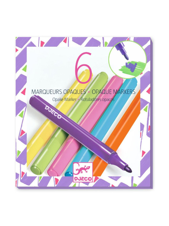 Matowe markery 6 szt. TĘCZA DJ09122