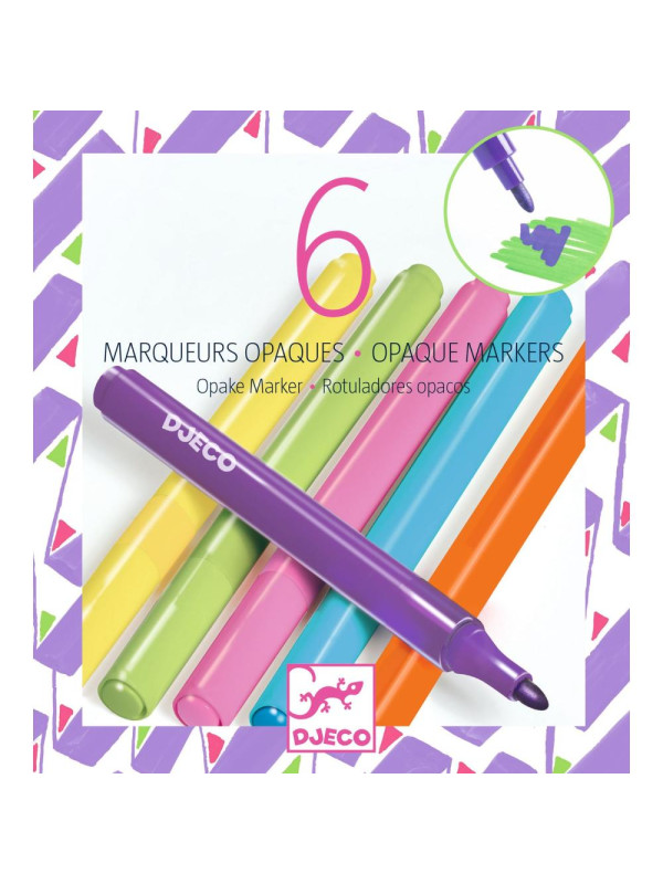 Matowe markery 6 szt. TĘCZA DJ09122