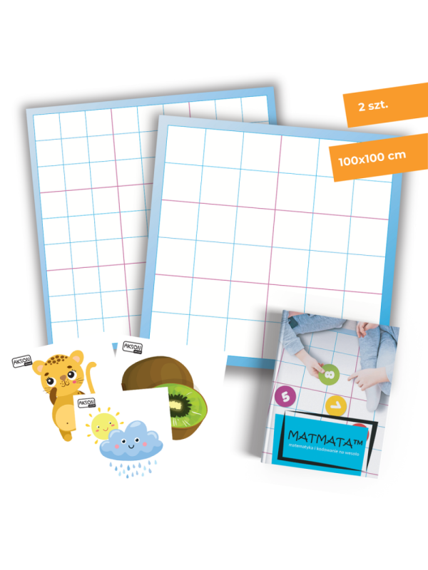Mata animacyjna SUDOKU 100x100 cm+ karty PDF+ książka MATMATA zestaw