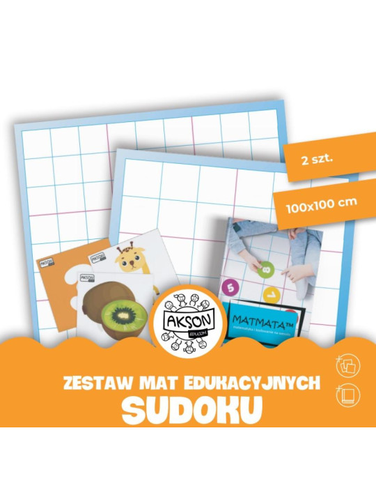 Mata animacyjna SUDOKU 100x100 cm+ karty PDF+ książka MATMATA zestaw