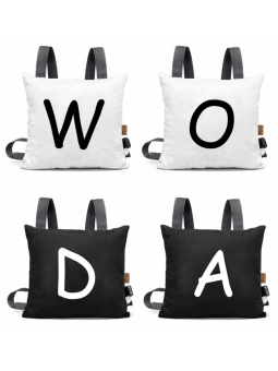 Gra słowna poduszki Literki zespołowa weselna zestaw 4 szt.