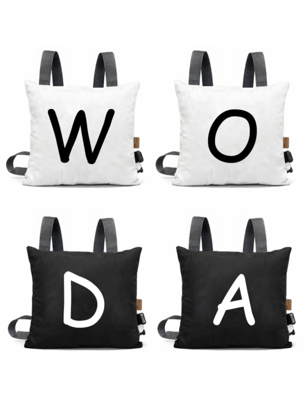 Gra słowna poduszki Literki zespołowa weselna zestaw 4 szt.