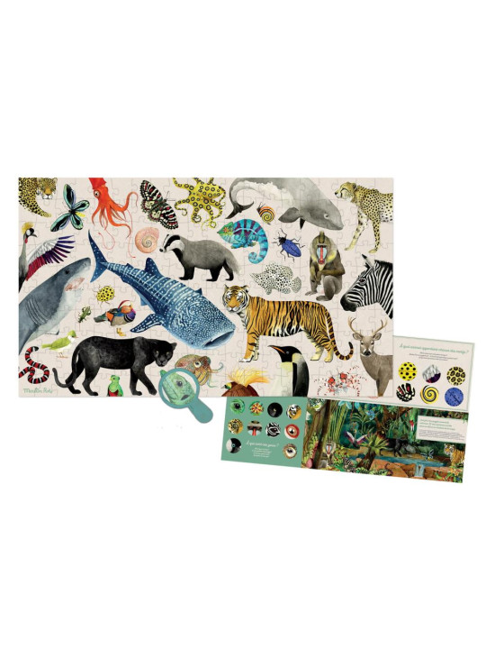 Puzzle obserwacyjne 200el  ZWIERZĘTA ŚWIATA 719440