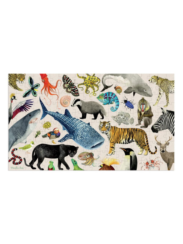 Puzzle obserwacyjne 200el  ZWIERZĘTA ŚWIATA 719440