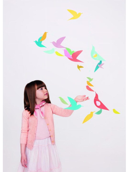 Ruchoma dekoracja KOLOROWE PTAKI DD04375