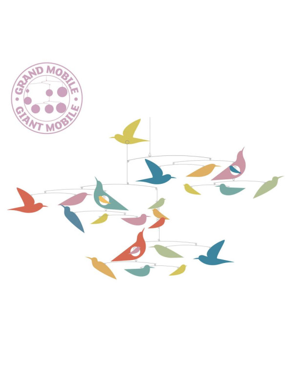 Ruchoma dekoracja KOLOROWE PTAKI DD04375