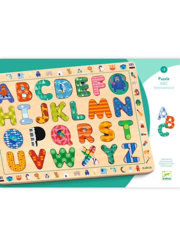 Drewniane puzzle ALFABET DJ01808