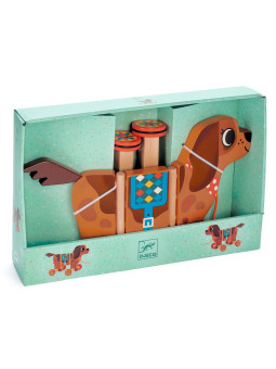 Drewniana zabawka do ciągnięcia Pies Nico DJ06247