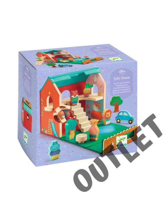 Drewniany domek z figurkami SOFTIHOUSE DJ06448