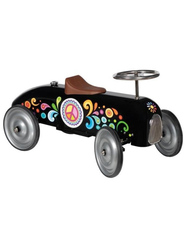 Jeździk wyścigowy w stylu lat 60, czarny