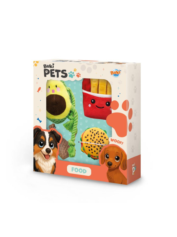 Zestaw zabawek dla psów - JEDZENIE PET002
