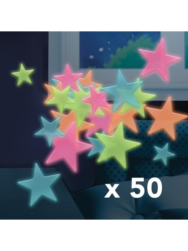 Kolorowe gwiazdki świecące w ciemności SB51