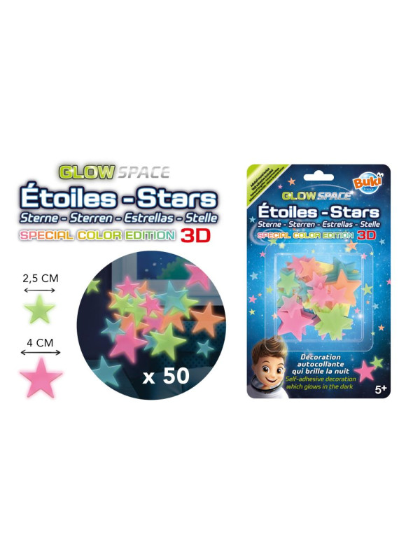 Kolorowe gwiazdki świecące w ciemności SB51