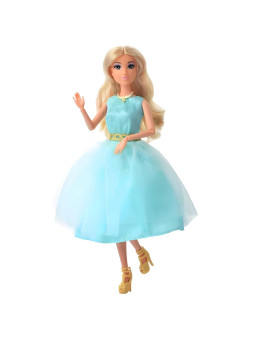 WOOPIE ROYAL Lalka Lily 30 cm Długie Blond Włosy Elegancka Turkusowa Sukienka