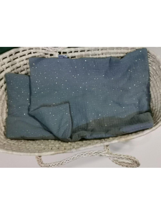 Zielona pościel w brokatowe gwiazdki