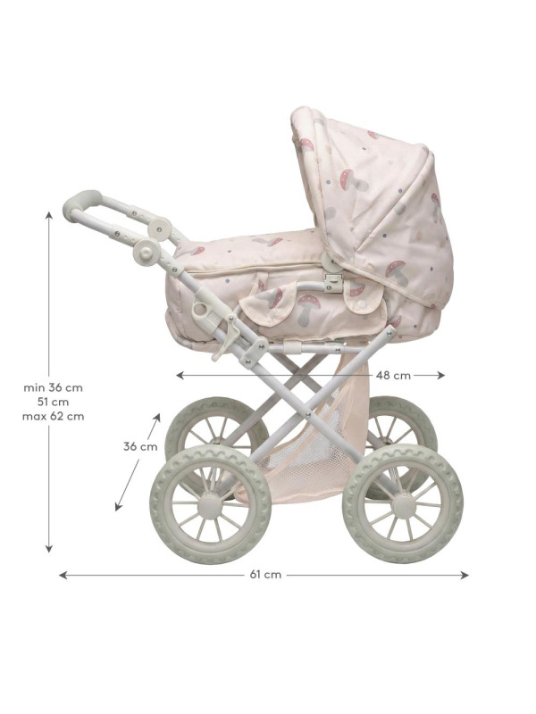 Wózek dla lalek 3 w 1 gondola spacerówka nosidełko zabawka Lillan & Friends