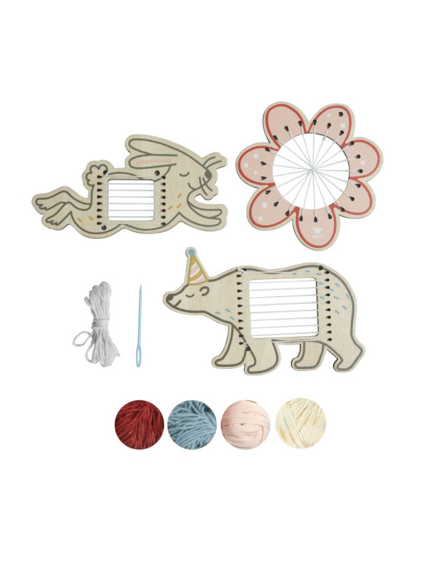 Zestaw kreatywny 3 drewniane ramki tkackie, krosno zabawka dla dzieci Micki