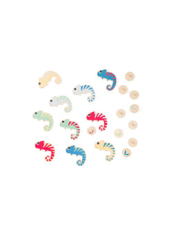 BS Toys, drewniana gra pamięciowa Kolorowy kameleon