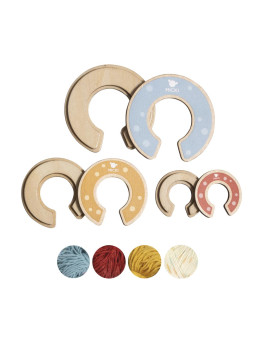 Zestaw kreatywny do tworzenia pomponów, drewniana zabawka dla dzieci Micki