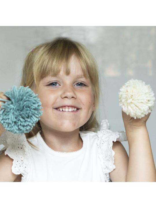 Zestaw kreatywny do tworzenia pomponów, drewniana zabawka dla dzieci Micki